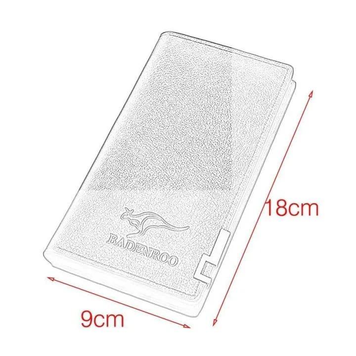 Men’s Leather Bi-Fold Wallet With Classic Design, Durable Leather Material, Easy Carrying, And Everyday Use For Style And Functionality - Black